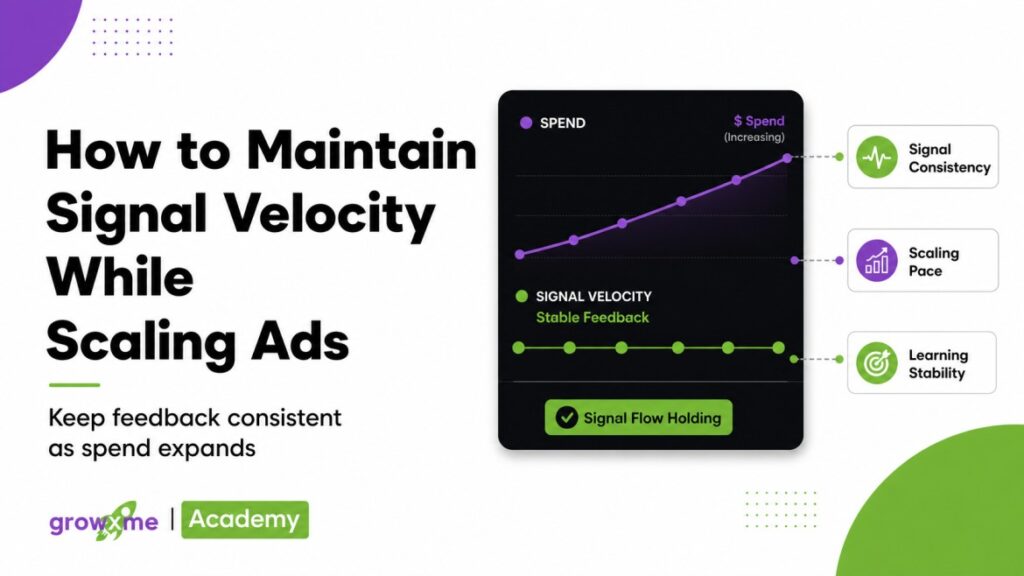 How to maintain Signal Velocity while scaling ads by keeping conversion feedback consistent as spend increases